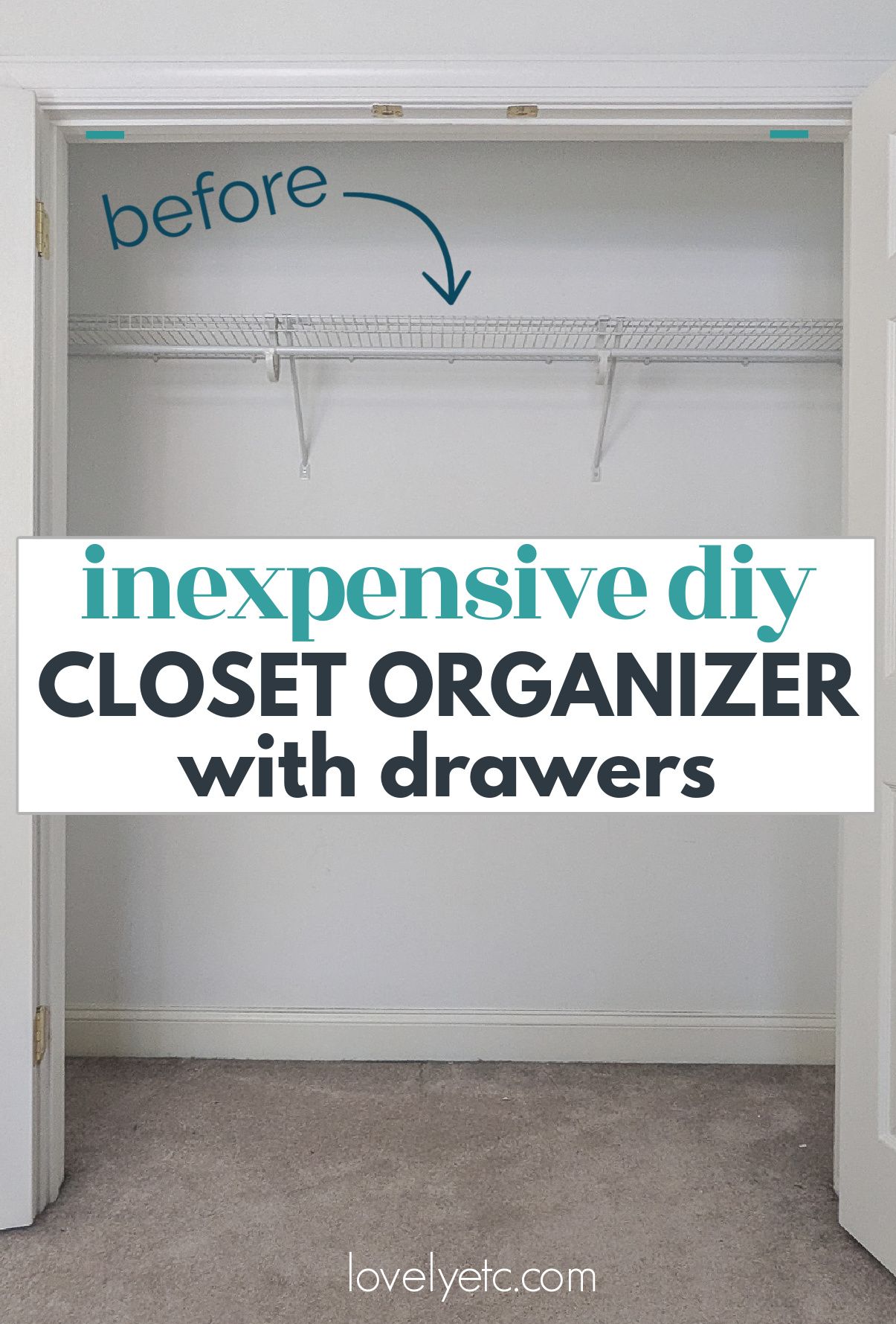 These inexpensive DIY closet built ins will transform your closet