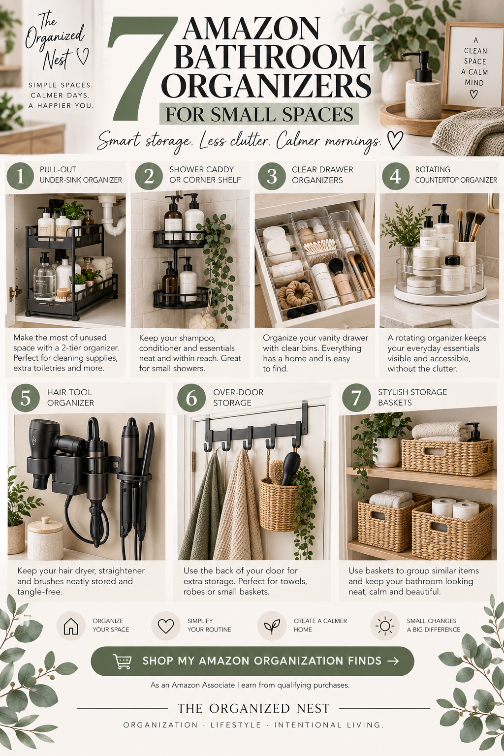 7 Amazon Bathroom Organizers for Small Spaces